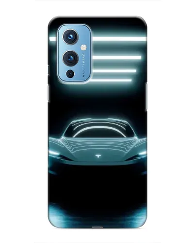 Чехол для OnePlus 9 с картинкой «Tesla в неоне» Чехол для OnePlus 9 с картинкой «Tesla в неоне»