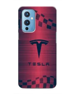 Чехол для OnePlus 9 с картинкой «Тесла красный карбон»