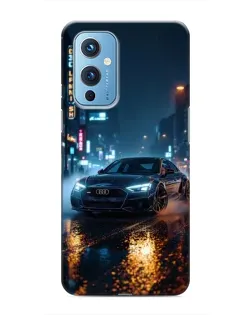 Чохол для OnePlus 9 з картинкою «Нічне місто та Audi»