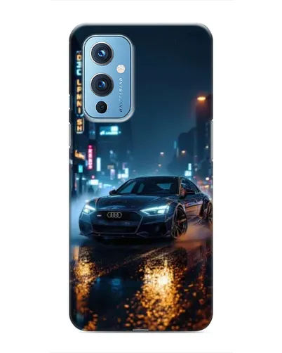 Чохол для OnePlus 9 з картинкою «Нічне місто та Audi» Чохол для OnePlus 9 з картинкою «Нічне місто та Audi»