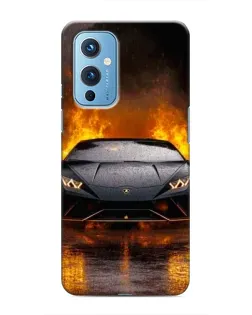 Чохол для OnePlus 9 з картинкою «Lamborghini у вогні»