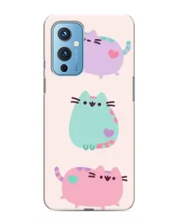 Чохол для OnePlus 9 з картинкою «Pusheen тріо»