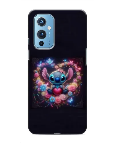 Чехол для OnePlus 9 с картинкой «Stitch в цветах» Чехол для OnePlus 9 с картинкой «Stitch в цветах»