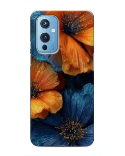 Чехол для OnePlus 9 с картинкой «Яркая сине-оранжевая флора» Чехол для OnePlus 9 с картинкой «Яркая сине-оранжевая флора»