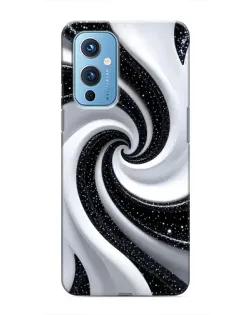 Чохол для OnePlus 9 з картинкою «Чорно-біла спіраль»