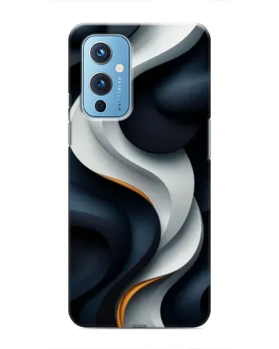 Чохол для OnePlus 9 з картинкою «Об'ємні чорно-білі стрічки» Чохол для OnePlus 9 з картинкою «Об'ємні чорно-білі стрічки»