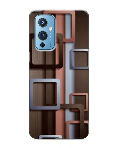 Чохол для OnePlus 9 з картинкою «Коричневі об'ємні квадрати» Чохол для OnePlus 9 з картинкою «Коричневі об'ємні квадрати»