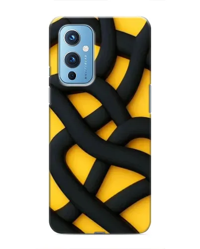 Чохол для OnePlus 9 з картинкою «Чорне жовте переплетення» Чохол для OnePlus 9 з картинкою «Чорне жовте переплетення»