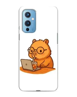 Чехол для OnePlus 9 с картинкой «Капибара с ноутбуком» Чехол для OnePlus 9 с картинкой «Капибара с ноутбуком»