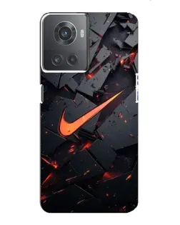 Чохол для OnePlus ACE (10R) з картинкою «Nike — ефект розломів» Чохол для OnePlus ACE (10R) з картинкою «Nike — ефект розломів»