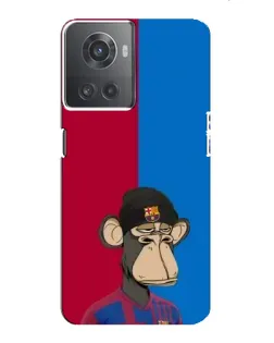 Чехол для OnePlus ACE (10R) с картинкой «Bored Ape — фанат Барсы» Чехол для OnePlus ACE (10R) с картинкой «Bored Ape — фанат Барсы»