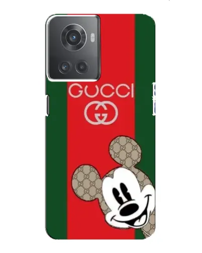 Чехол для OnePlus ACE (10R) с картинкой «Gucci — полосы и Микки»