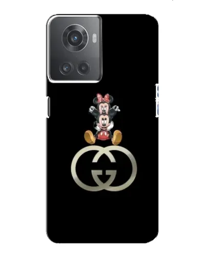 Чехол для OnePlus ACE (10R) с картинкой «Минни Маус на лого»