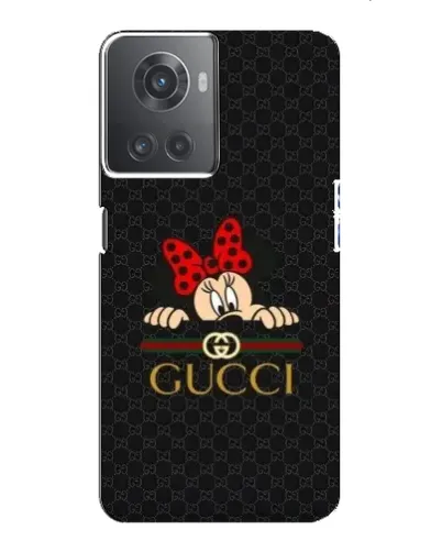 Чехол для OnePlus ACE (10R) с картинкой «Минни Маус Gucci — черный»