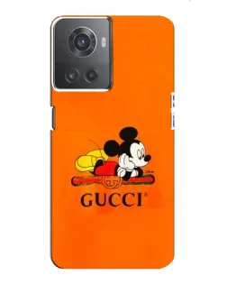 Чохол для OnePlus ACE (10R) з картинкою «Міккі Маус Gucci — помаранч»