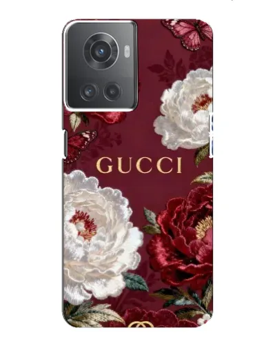 Чехол для OnePlus ACE (10R) с картинкой «Gucci — бордовые розы» Чехол для OnePlus ACE (10R) с картинкой «Gucci — бордовые розы»