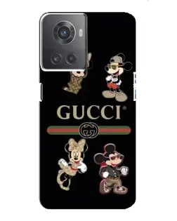 Чохол для OnePlus ACE (10R) з картинкою «Gucci — герої Disney та монограма»