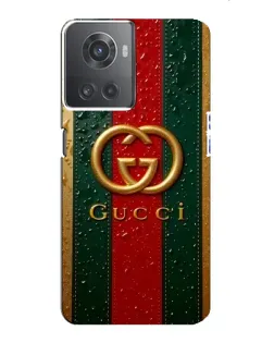 Чохол для OnePlus ACE (10R) з картинкою «Gucci — фірмова смуга та золото»