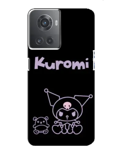 Чехол для OnePlus ACE (10R) с картинкой «Kuromi — черный минимализм»