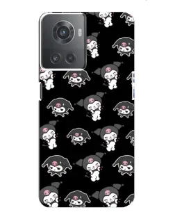 Чехол для OnePlus ACE (10R) с картинкой «Черный паттерн Kuromi» Чехол для OnePlus ACE (10R) с картинкой «Черный паттерн Kuromi»