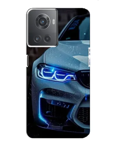 Чехол для OnePlus ACE (10R) с картинкой «Взгляд BMW с синими фарами»