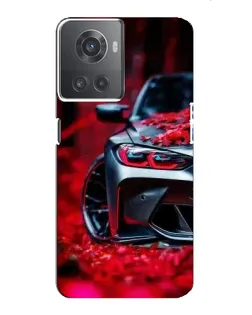 Чехол для OnePlus ACE (10R) с картинкой «Спортивная BMW и цветы» Чехол для OnePlus ACE (10R) с картинкой «Спортивная BMW и цветы»