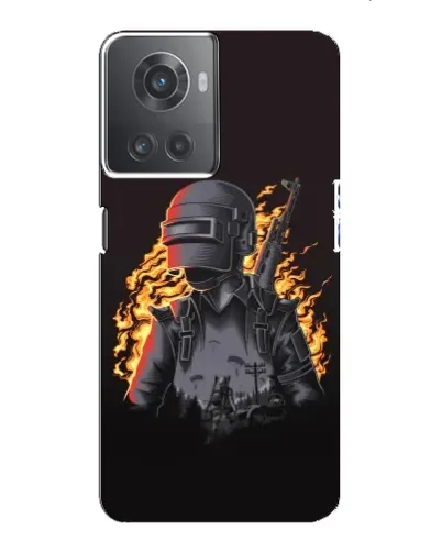 Чехол для OnePlus ACE (10R) с картинкой «PUBG — огненный силуэт» Чехол для OnePlus ACE (10R) с картинкой «PUBG — огненный силуэт»