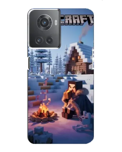 Чохол для OnePlus ACE (10R) з картинкою «Зимовий Minecraft»