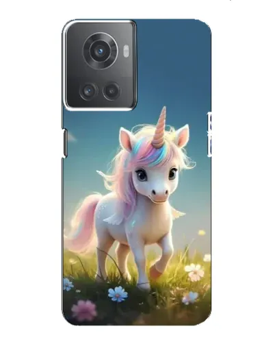 Чехол для OnePlus ACE (10R) с картинкой «Единорог на поляне»