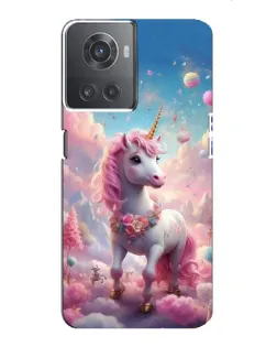 Чехол для OnePlus ACE (10R) с картинкой «Единорог среди облаков»