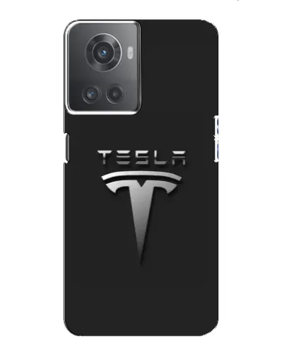 Чехол для OnePlus ACE (10R) с картинкой «Стальной логотип Tesla» Чехол для OnePlus ACE (10R) с картинкой «Стальной логотип Tesla»