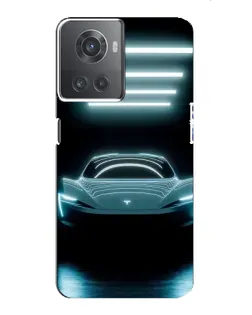 Чехол для OnePlus ACE (10R) с картинкой «Tesla в неоне» Чехол для OnePlus ACE (10R) с картинкой «Tesla в неоне»