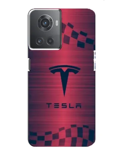 Чехол для OnePlus ACE (10R) с картинкой «Тесла красный карбон» Чехол для OnePlus ACE (10R) с картинкой «Тесла красный карбон»
