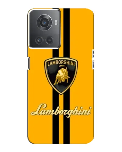Чехол для OnePlus ACE (10R) с картинкой «Lamborghini Stripe желтый»
