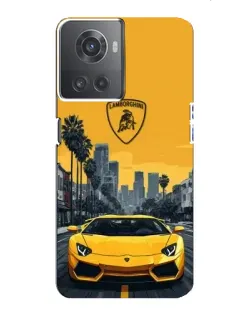 Чехол для OnePlus ACE (10R) с картинкой «Желтый Lamborghini город» Чехол для OnePlus ACE (10R) с картинкой «Желтый Lamborghini город»