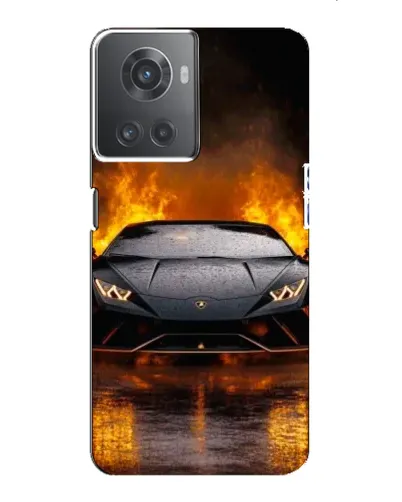Чехол для OnePlus ACE (10R) с картинкой «Lamborghini в огне»