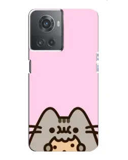 Чехол для OnePlus ACE (10R) с картинкой «Pusheen и печенье»