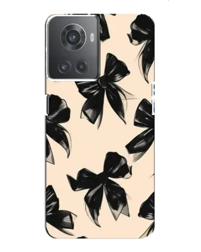 Чехол для OnePlus ACE (10R) с картинкой «Паттерн черные банты» Чехол для OnePlus ACE (10R) с картинкой «Паттерн черные банты»