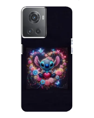Чехол для OnePlus ACE (10R) с картинкой «Stitch в цветах» Чехол для OnePlus ACE (10R) с картинкой «Stitch в цветах»