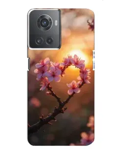 Чохол для OnePlus ACE (10R) з картинкою «Рожевий цвіт сердечко на тлі заходу» Чохол для OnePlus ACE (10R) з картинкою «Рожевий цвіт сердечко на тлі заходу»