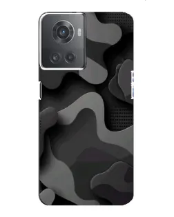 Чехол для OnePlus ACE (10R) с картинкой «Темный абстрактный камуфляж»