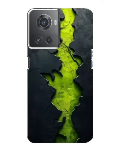 Чехол для OnePlus ACE (10R) с картинкой «Салатовый разлом скалы»