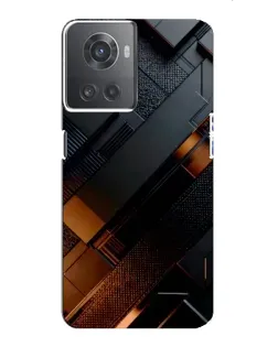 Чехол для OnePlus ACE (10R) с картинкой «Черные геометрические блоки»