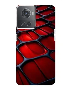 Чехол для OnePlus ACE (10R) с картинкой «Красная глянцевая сетка»