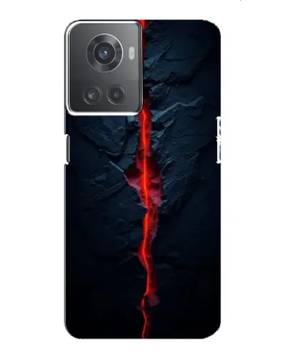Чехол для OnePlus ACE (10R) с картинкой «Kрасная лавовая трещина»