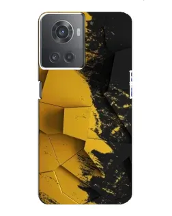 Чехол для OnePlus ACE (10R) с картинкой «Золотые осколки геометрии»