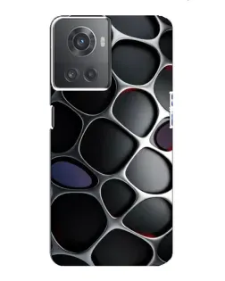 Чехол для OnePlus ACE (10R) с картинкой «Объемная темная решетка»
