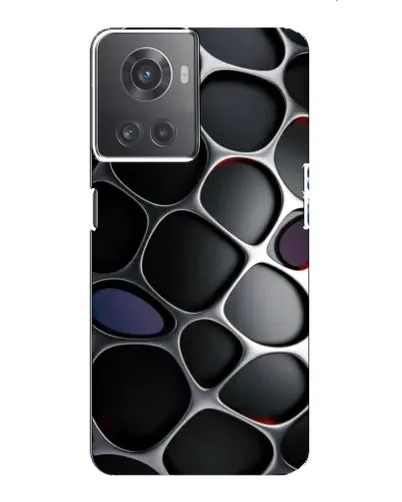 Чехол для OnePlus ACE (10R) с картинкой «Объемная темная решетка»