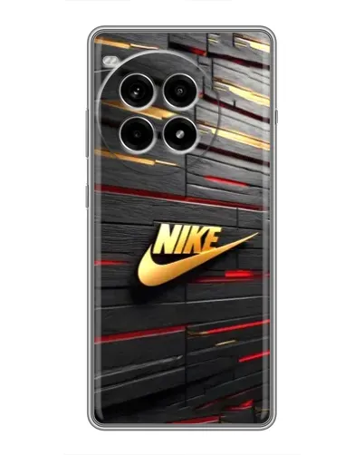 Чехол для OnePlus Ace 3 Pro с картинкой «Золотой Nike на металле»