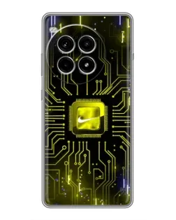 Чехол для OnePlus Ace 3 Pro с картинкой «Nike — золотая искра»